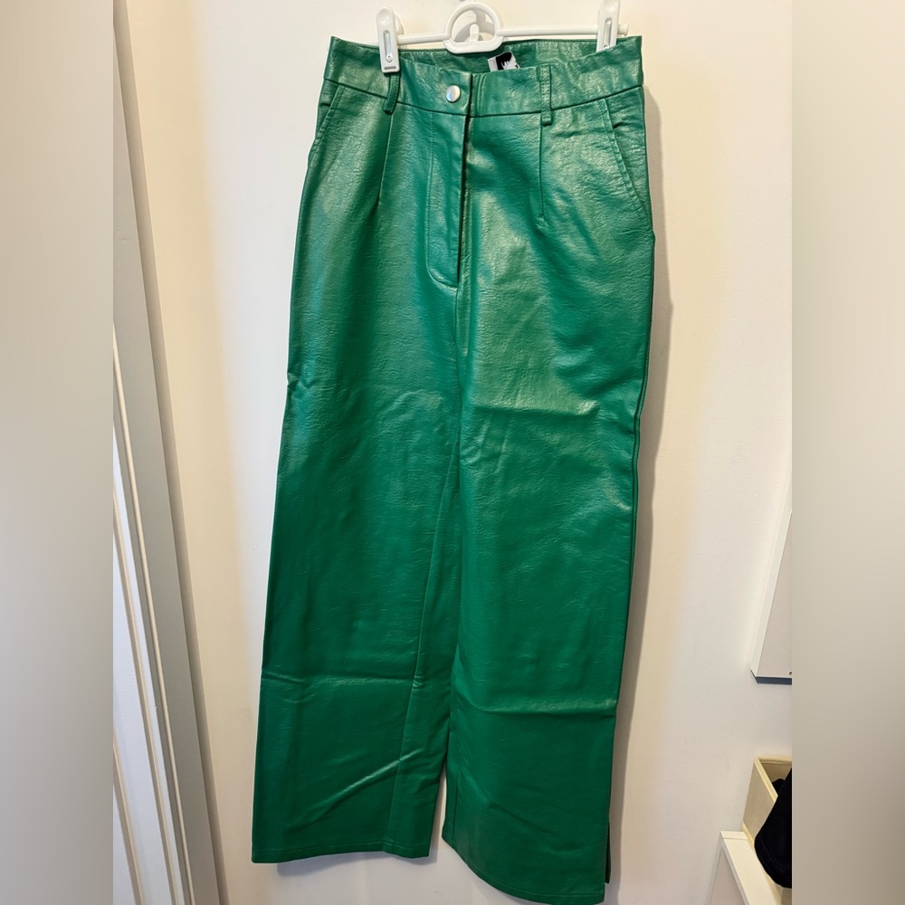 Princess Polly Green Faux Leather Pants